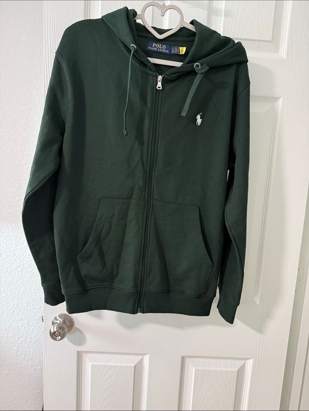 Polo by Ralph Lauren Forest Green Full-Zip Hoodie Sweater